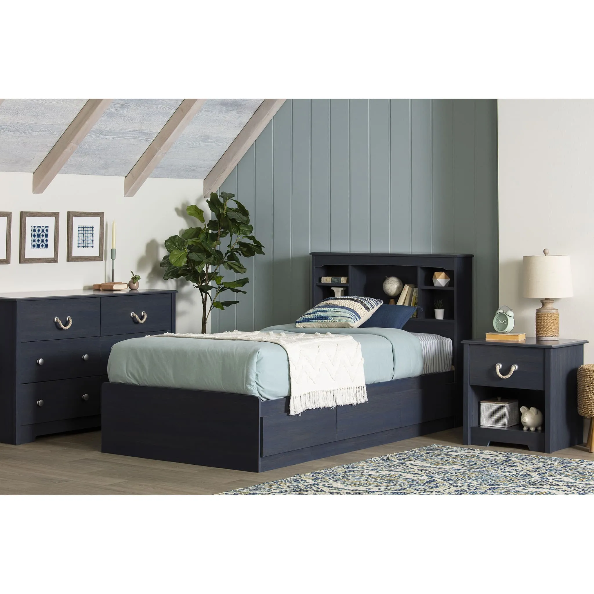 South Shore Commode Double 6 Tiroirs Navali - Myrtille