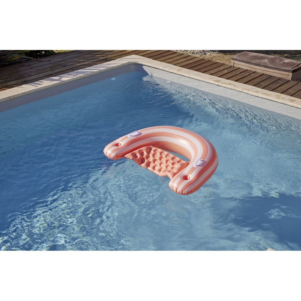 Siège gonflable à rayures 115x90cm - 3 modèles