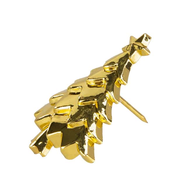 Deko-Pin Weihnachten - gold oder silber - ca. 4 x 3 x 5,5 cm - 1 Stück