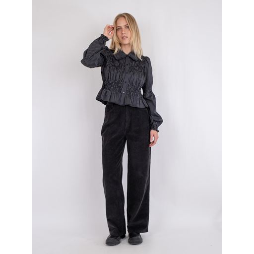 Neo Noir Kella Stripe Smock Skjorte, Sort, 40