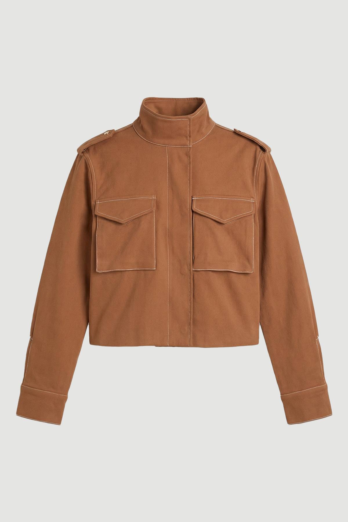 KarenMillen Veste Cintrée Militaire En Coton À Rayures