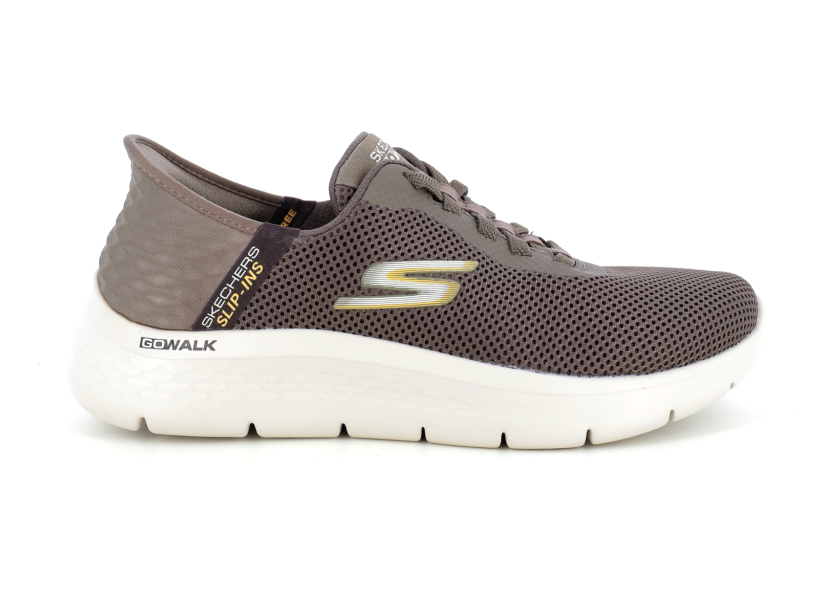 Skechers-GO WALK FLEX SLIP INS Matières combinées Taupe
