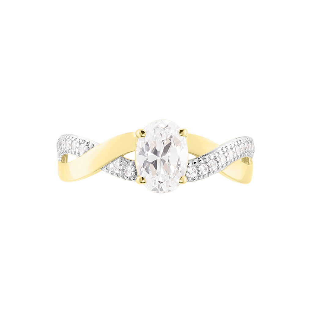 Bague Candice Or Jaune Oxyde De Zirconium