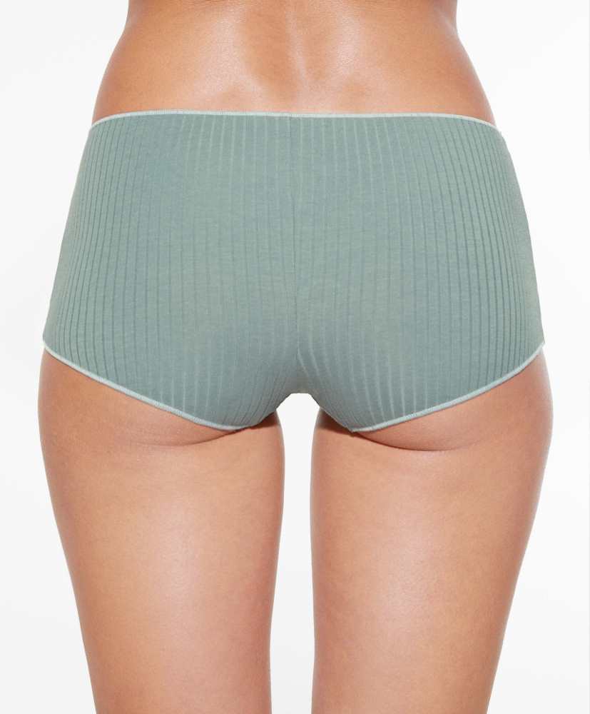 2 pares de calcinhas culote confortáveis em modal com detalhes contrastantes