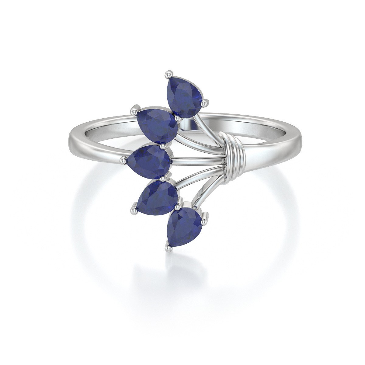 Bague ADEN Saphir sur Argent 925 2.65grs