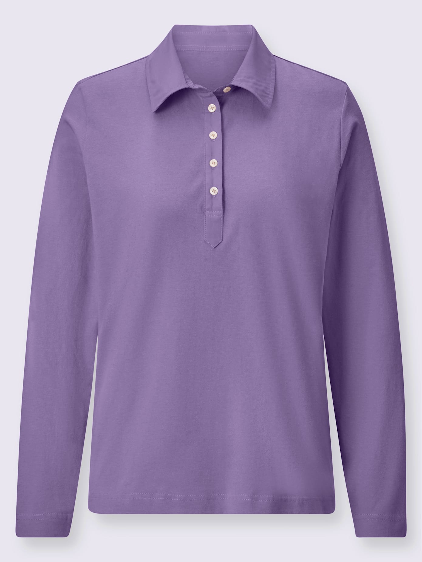 Polo à manches longues pur coton
