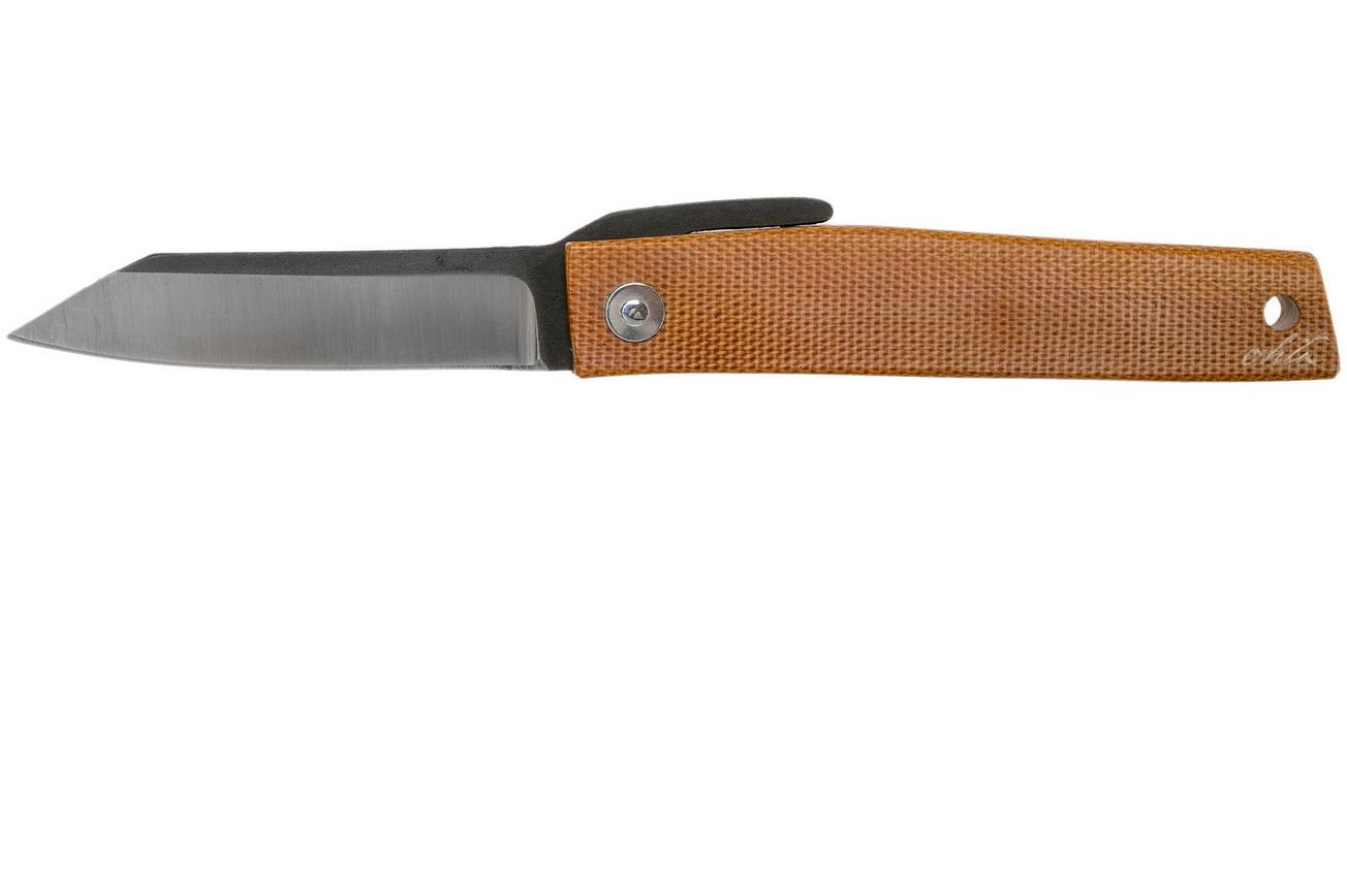 Ohta FK7 Higonokami-zakmes, Natural Canvas Micarta