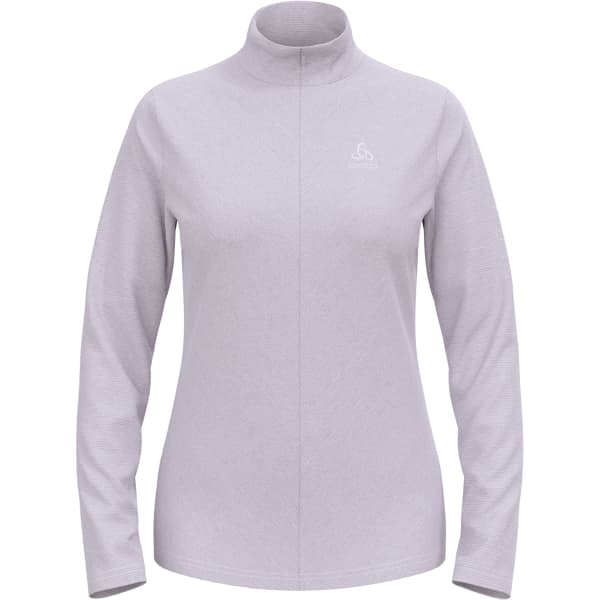 Sweat polaire randonnée ODLO ROY MID LAYER 1/2 ZIP MISTY LILAC - GRAY RIDGE