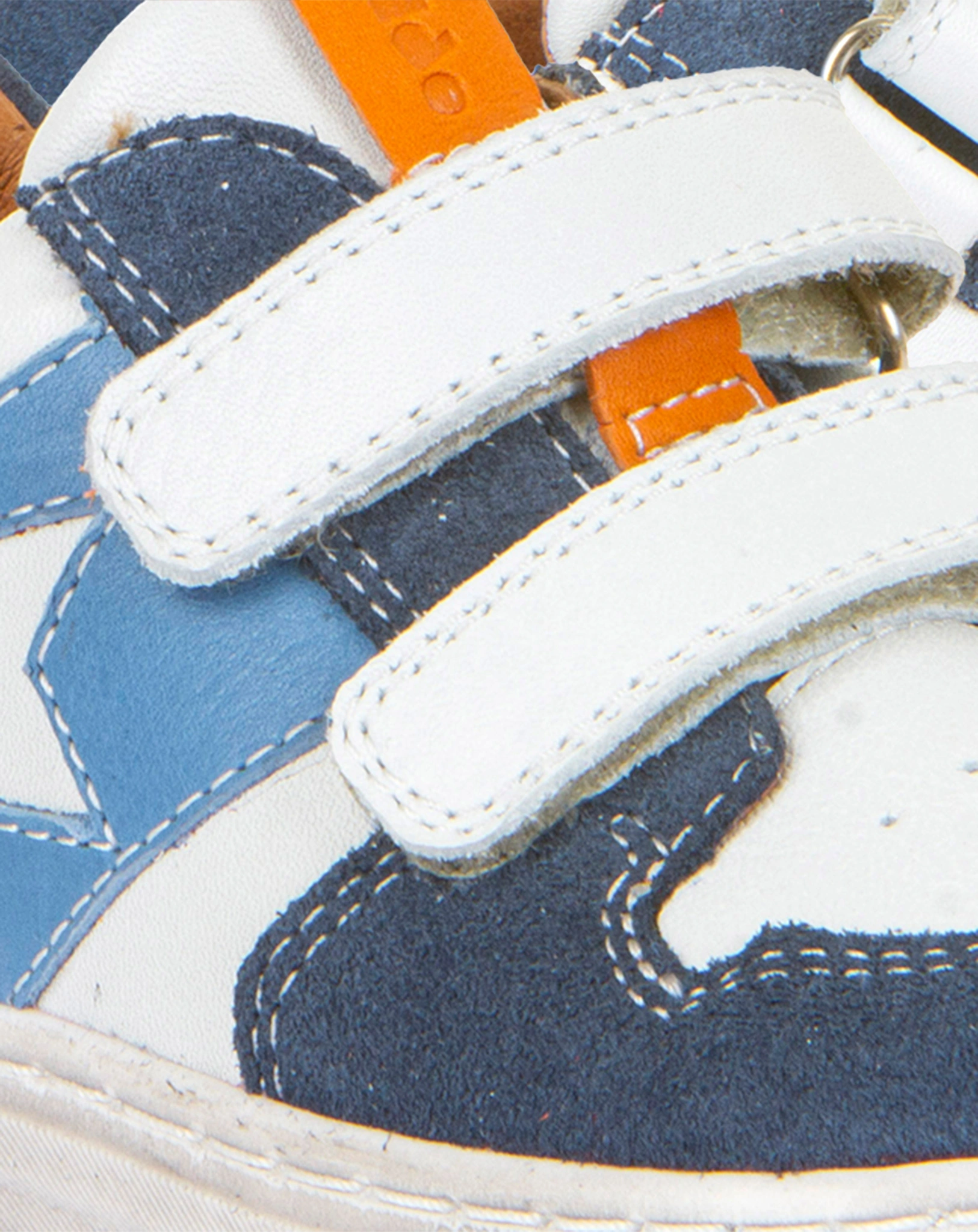 Klett-Halbschuhe DOLBY STAR in white/denim