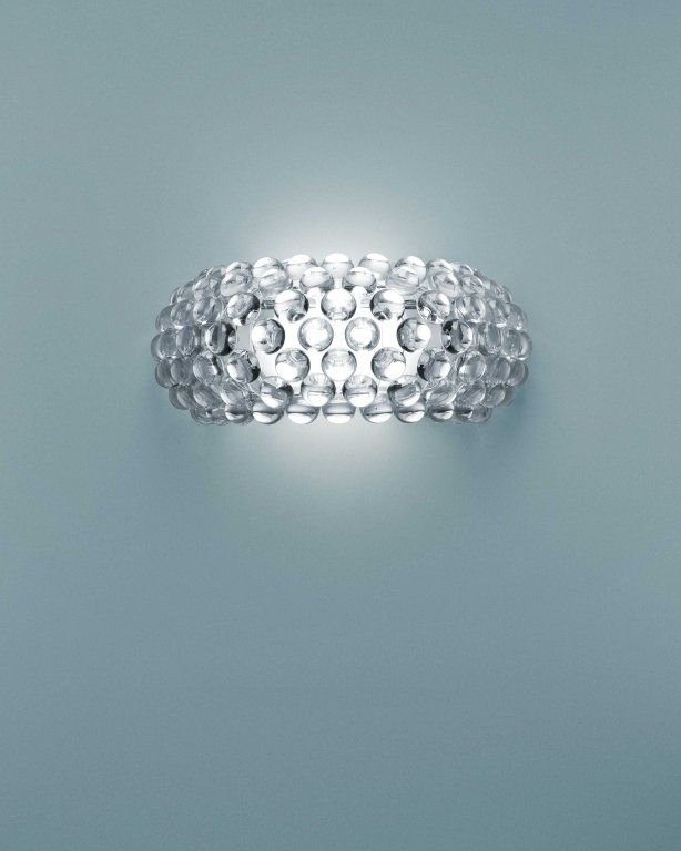 Foscarini Caboche Plus Media wandlamp retrofit transparant