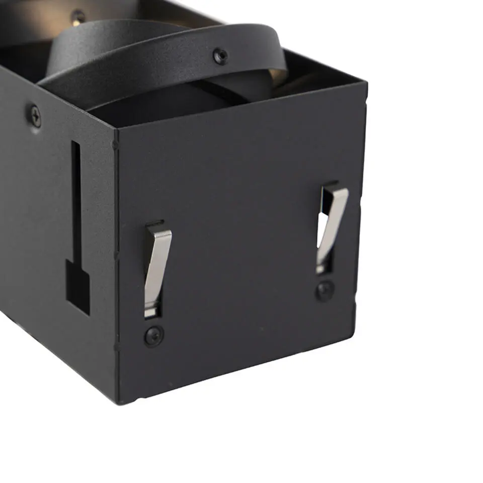 Qazqa inbouwspots oneon trimless 70 zwart gu10