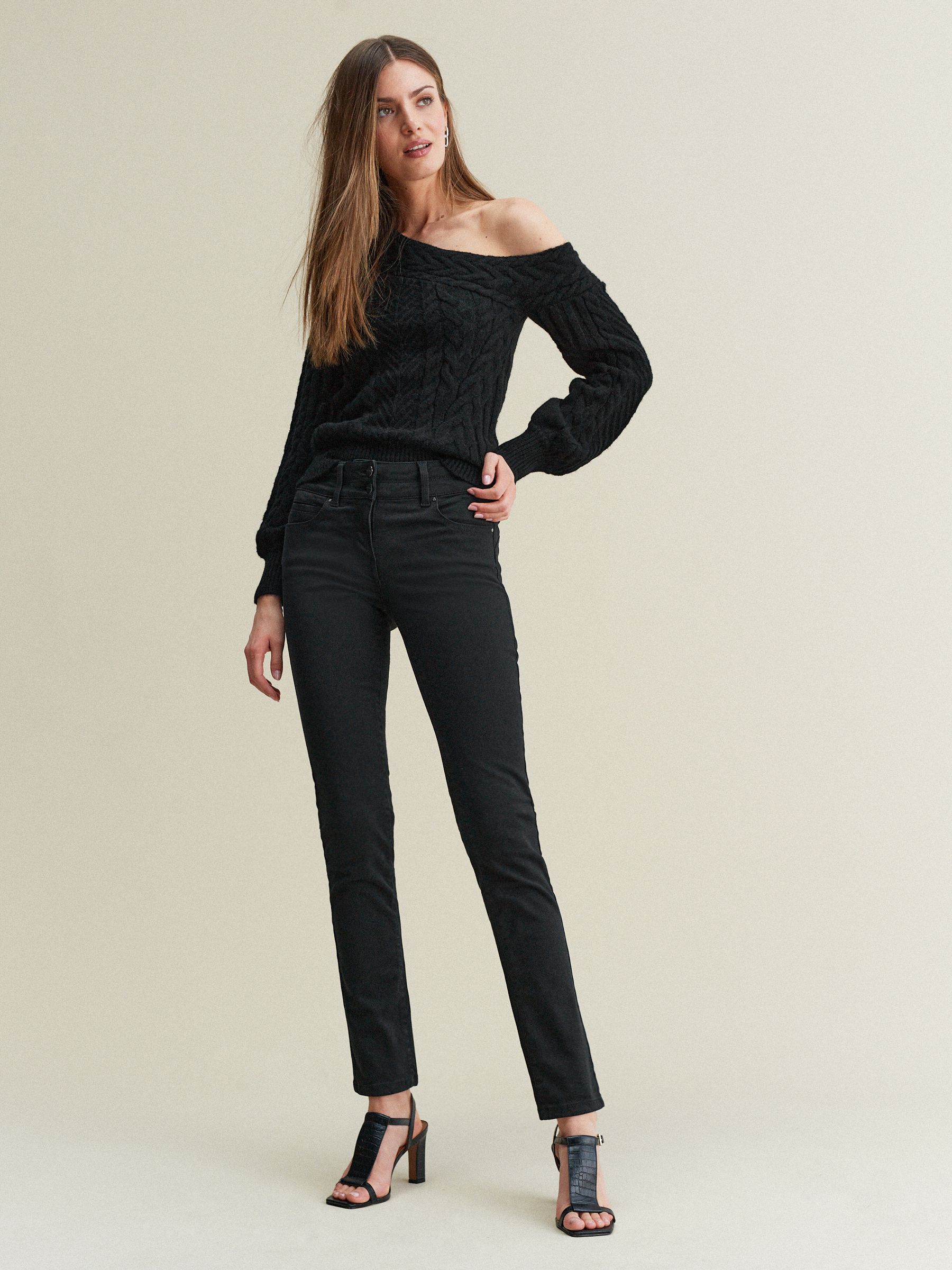 Zwart - Figuurvormende slim jeans