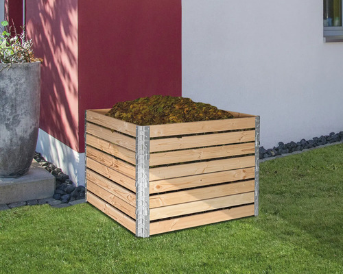 Composteersysteem modulair type 604 Douglasspar zonder deksel 80 x 80 x 77 cm naturel