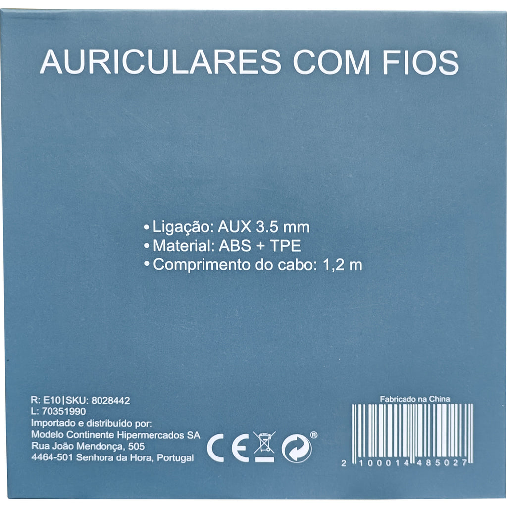 Auriculares Com Fios Azul Fusion