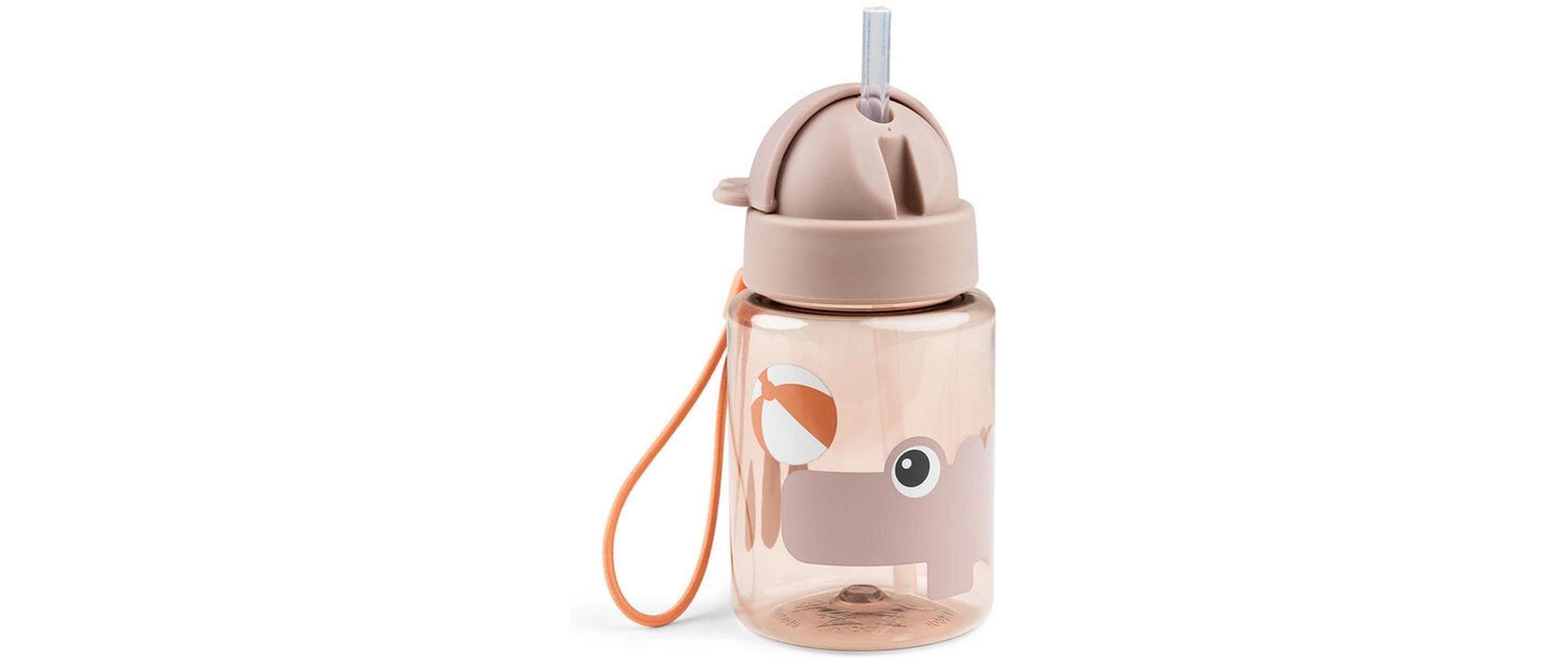 Trinkflasche Playground Rosa 280 mlTrinkflasche mit Strohhalm