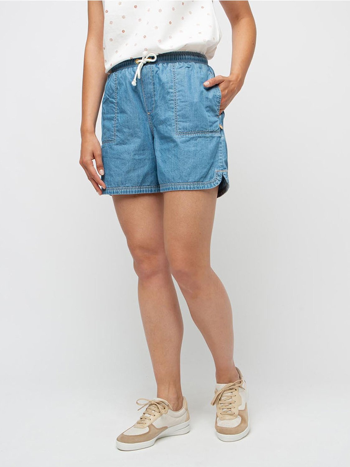 Short Femme Coton Biologique Bleu