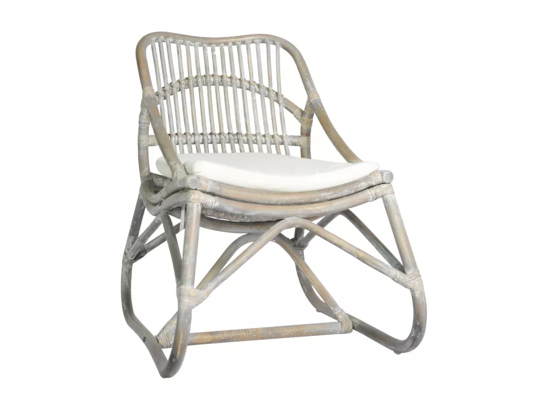 Chaise en rotin Gris Lin