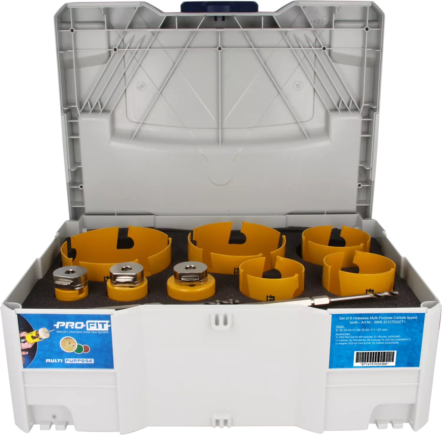 ProFit 090832127DSCT1 Multi Purpose gatzagen set in T-Loc systainer 9 stuks