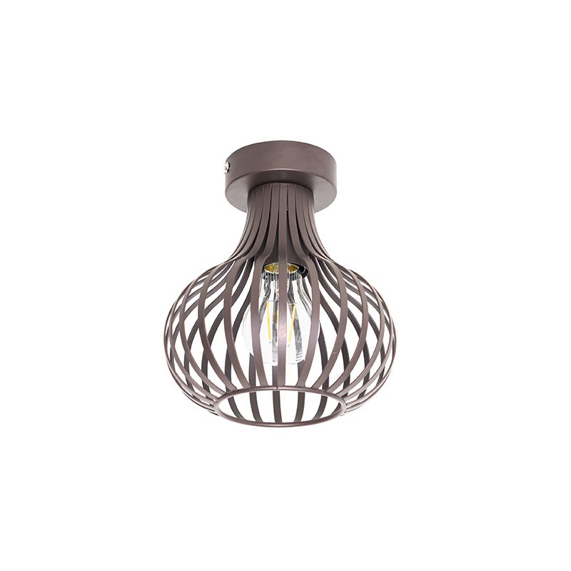 Moderne plafondlamp bruin 18 cm - Saffira