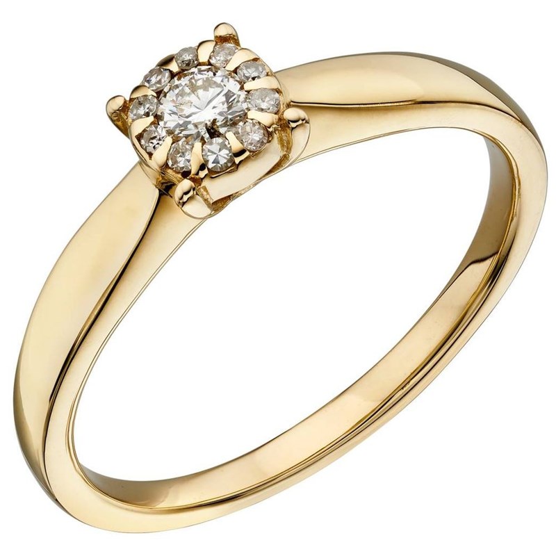 Bague diamant en or 375/1000