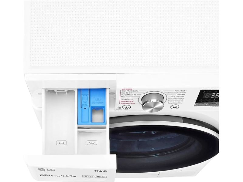 LG Waschtrockner V7WD107H2E 10.5 kg / 7 kg Tumbler zum Waschen und Trocknen in einem