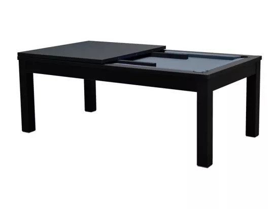 Table de billard convertible noire tapis gris - Eddie