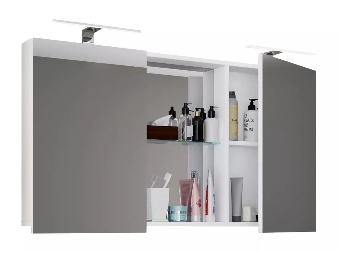 armoire de toilette miroir Budasi avec étagère