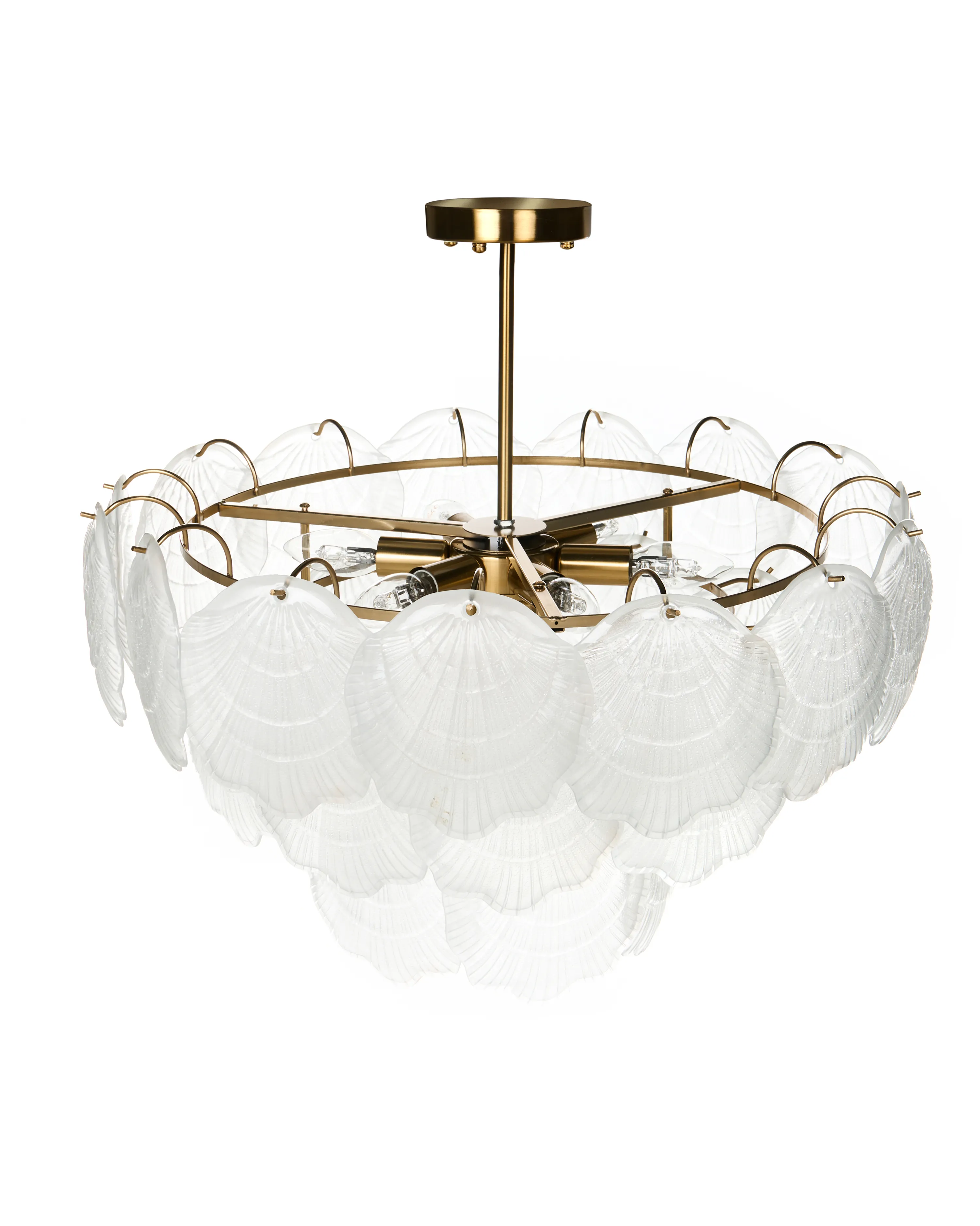 Kroonluchter CAPLINA Glas Messing