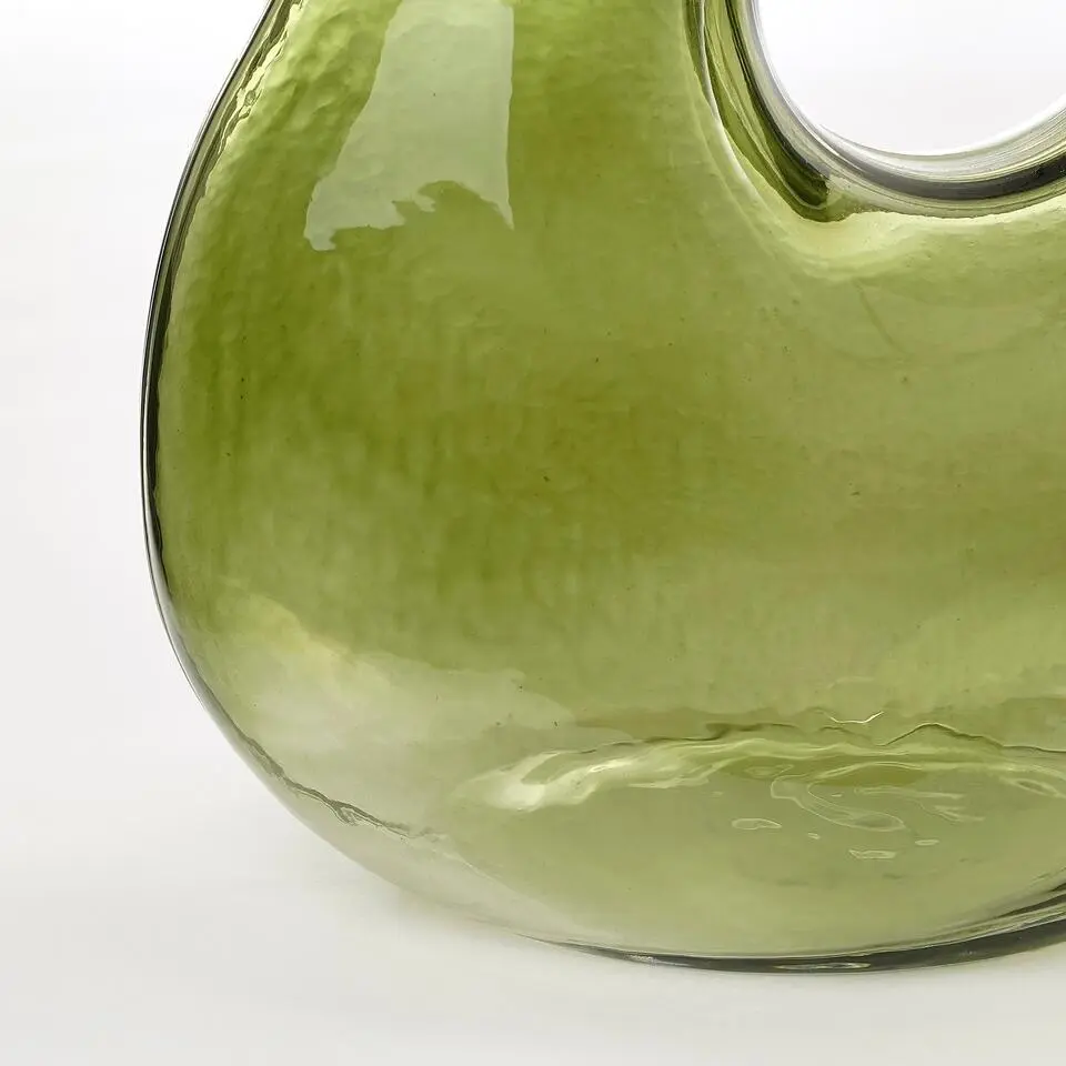 Mica Decorations Jay Vaas - L18,5 x B10,5 x H25 cm - Glas - Lichtgroen