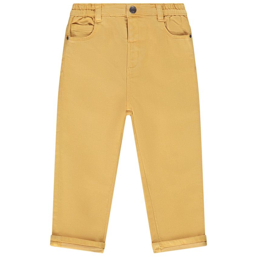 Pantalon denim like overdye uni pour bébé garçon - Jaune