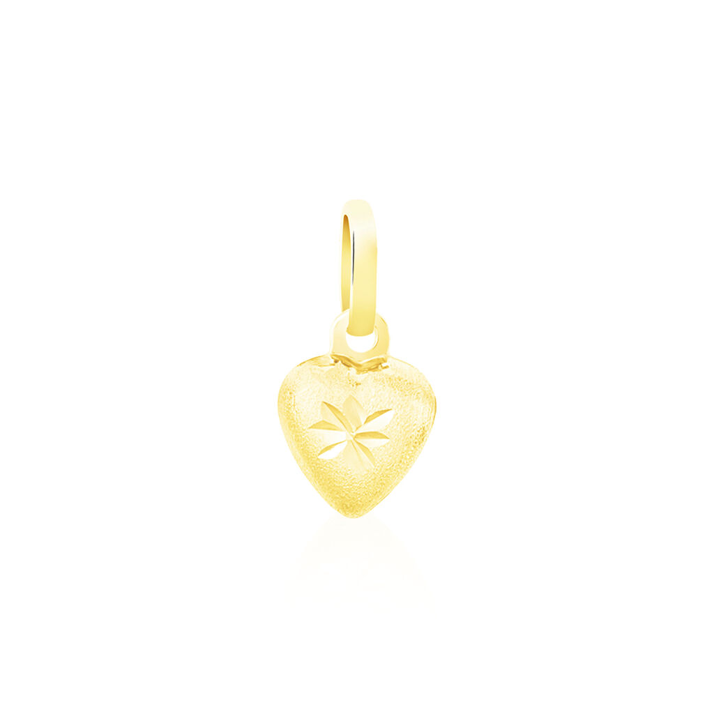 Pendentif Eudocie Coeur Mat Et Brillant Or Jaune