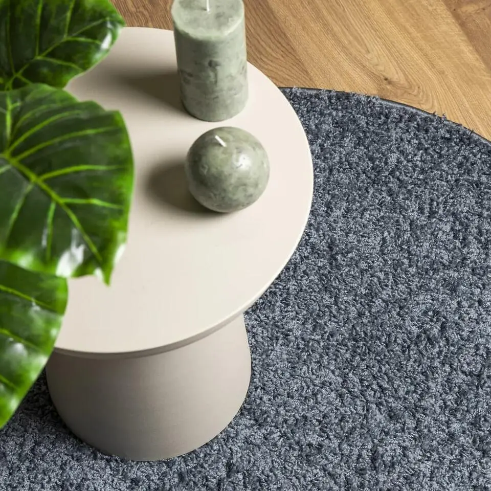 vidaXL - Vloerkleed - Blauw - Polypropyleen - Ø 120 cm