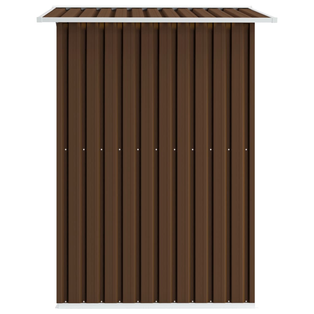 Casinha de jardim vidaXL, aço, marrom, 204x132x186 cm
