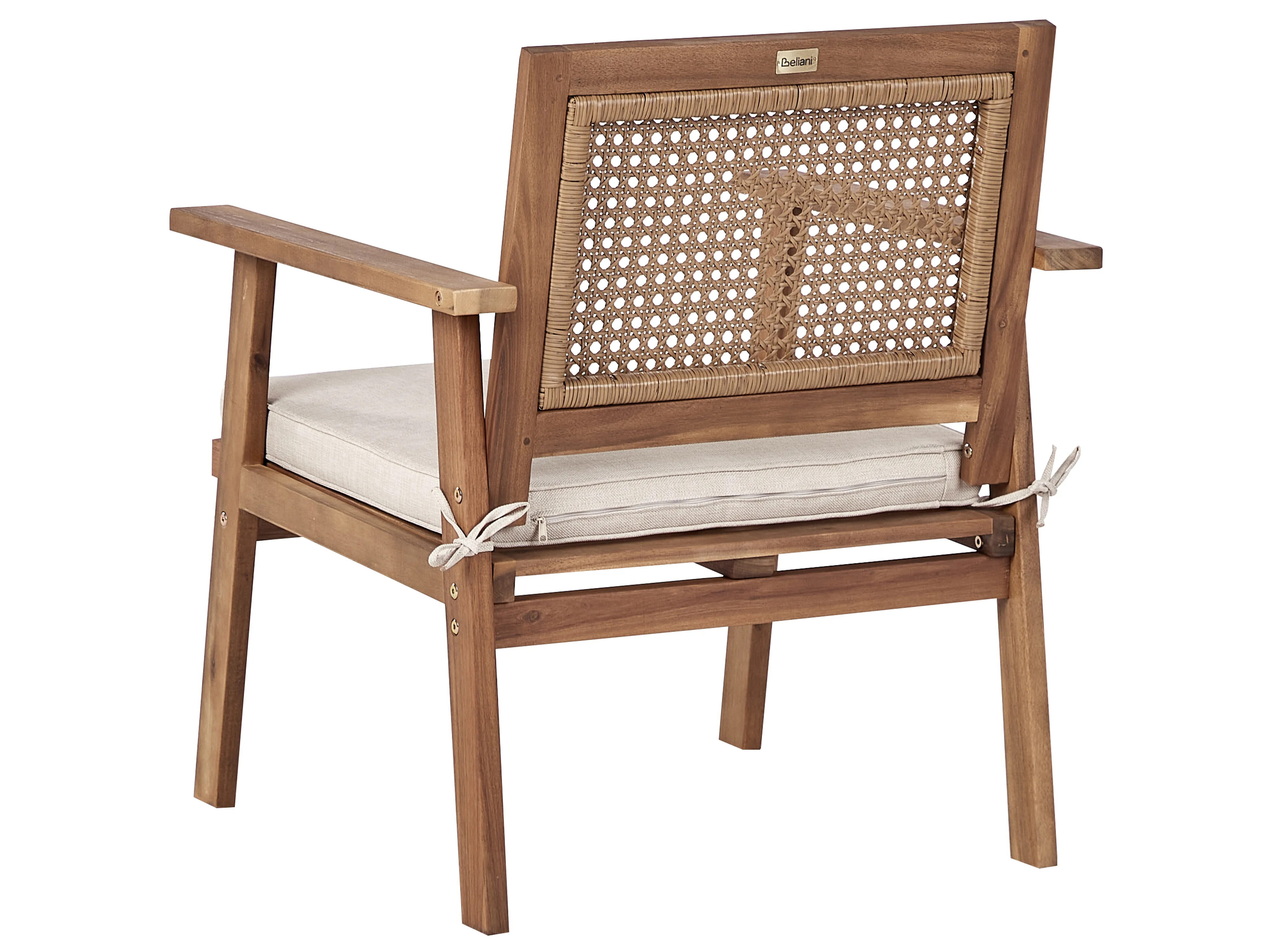 Loungeset met tafel 4-zits ARENELLA Gecertificeerd acaciahout Lichtbeige