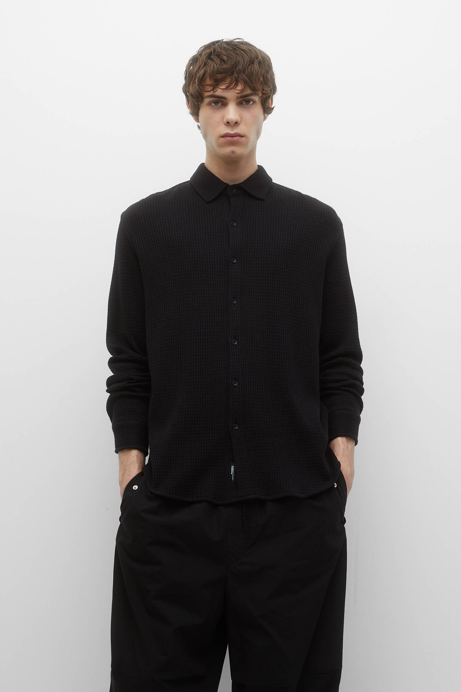 CAMISA WAFFLE - PRETA