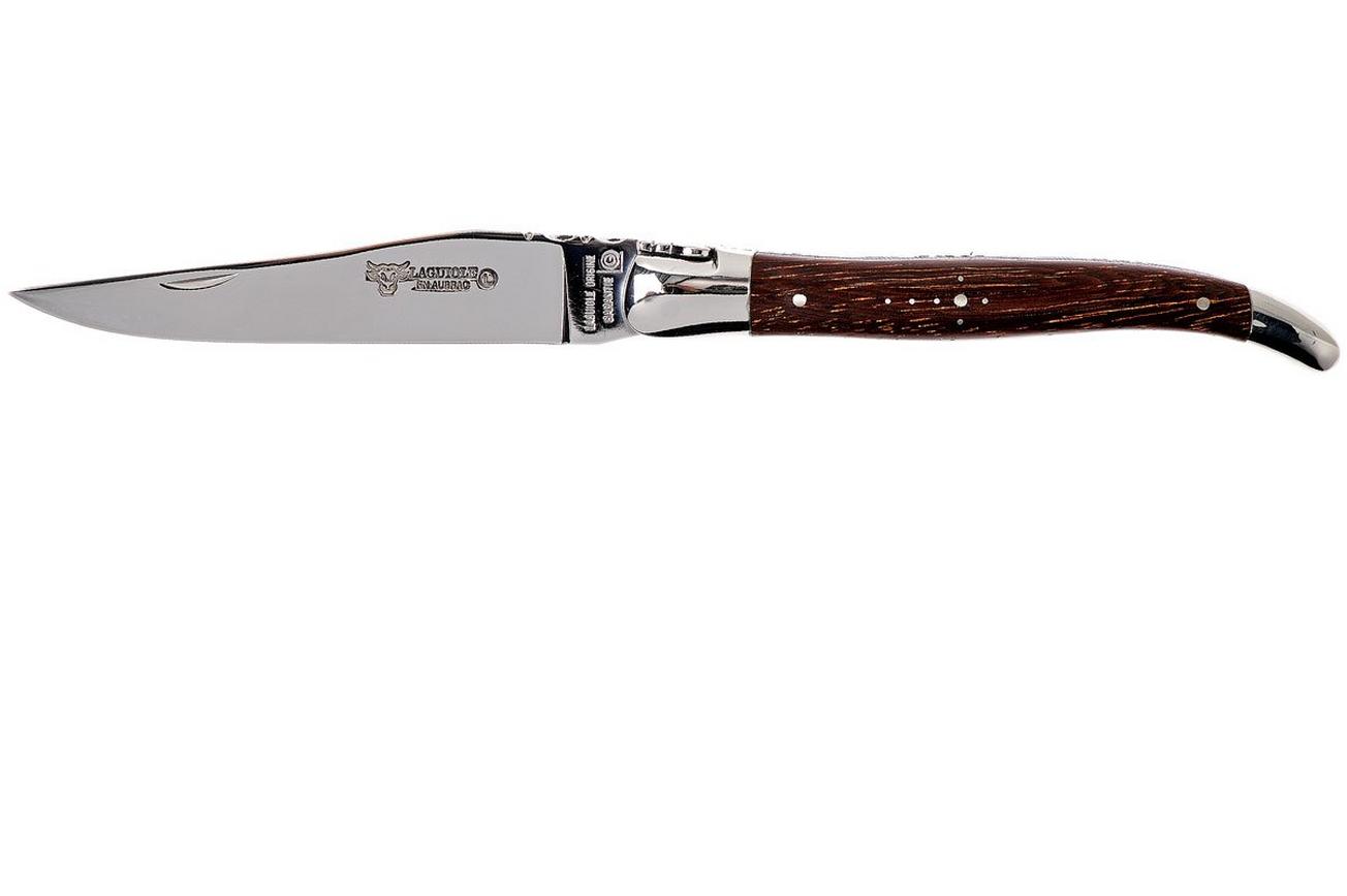 Laguiole en Aubrac zakmes 12 cm iroko hout, L0212ZOI-FSJ1