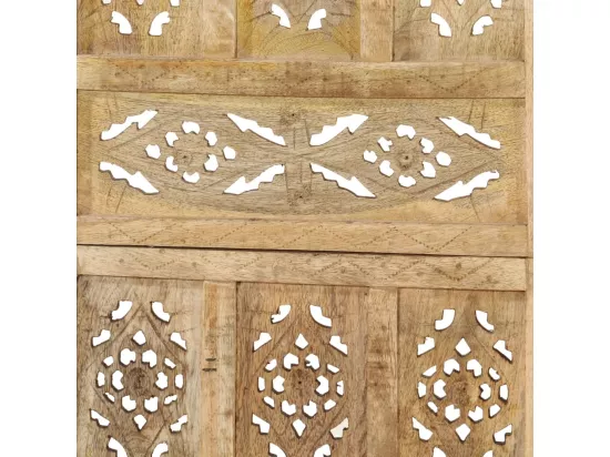 Cloison de séparation 5 panneaux 200x165 cm Bois de manguier