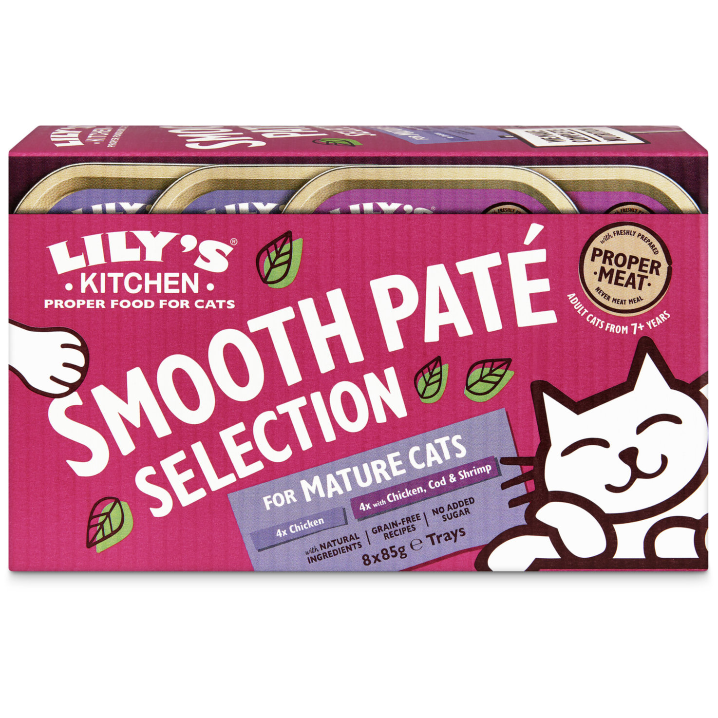 Lily's Kitchen Mix Pastete Senior Katzen, Katzen Nassfutter 8x85g
