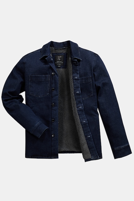 JP 1880 Jeansjacke, Teddyfutter, Brusttaschen, bis 8 XL