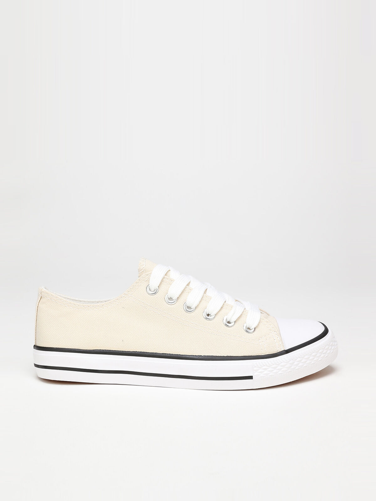 Tennis basses en toile- Beige