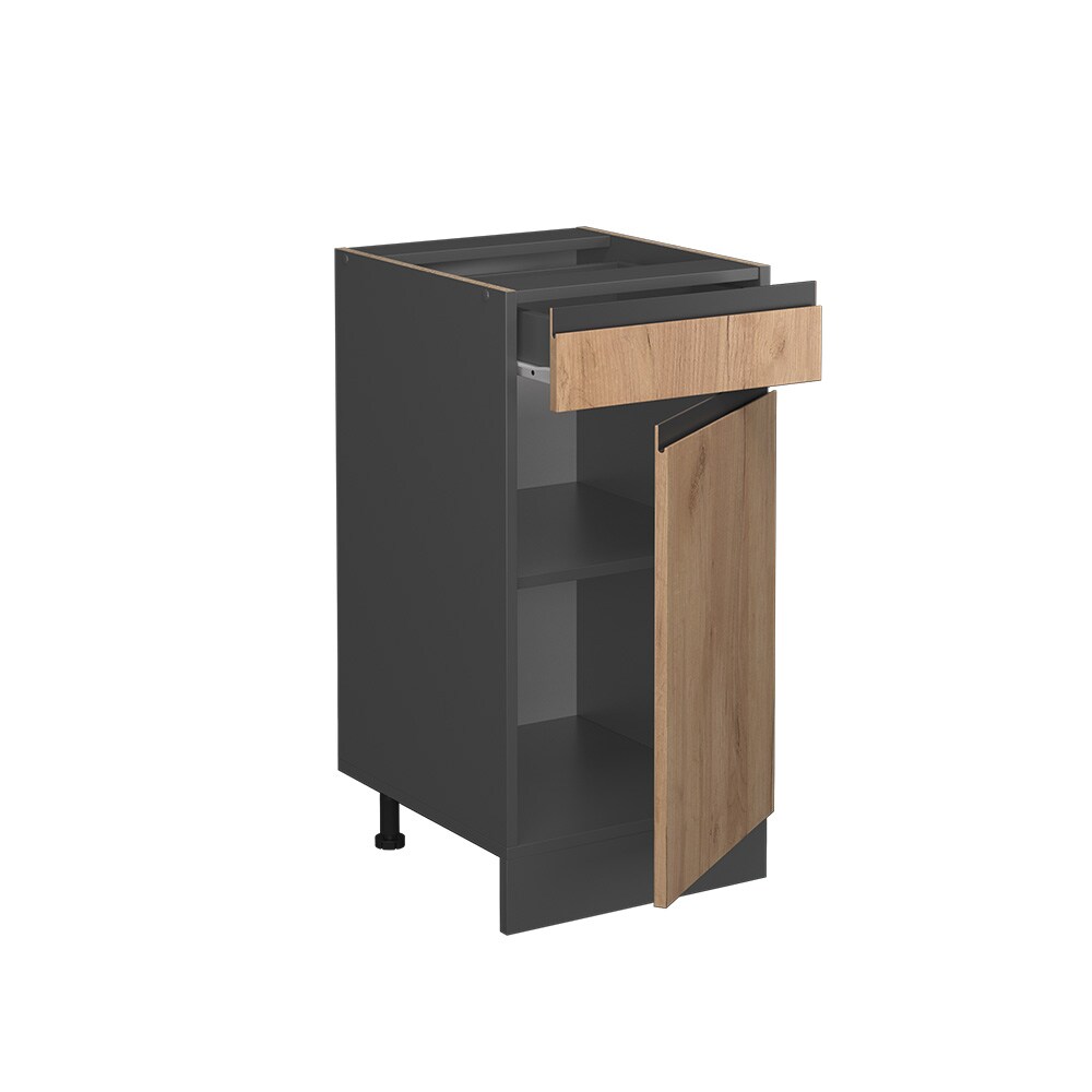 Vicco Schubunterschrank Küchenschrank Küchenmöbel R-Line J-Shape Anthrazit Eiche 40 cm modern