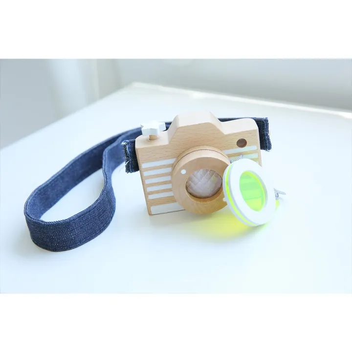 Kiko+ & gg* Kaléidoscope en bois | Jaune fluo