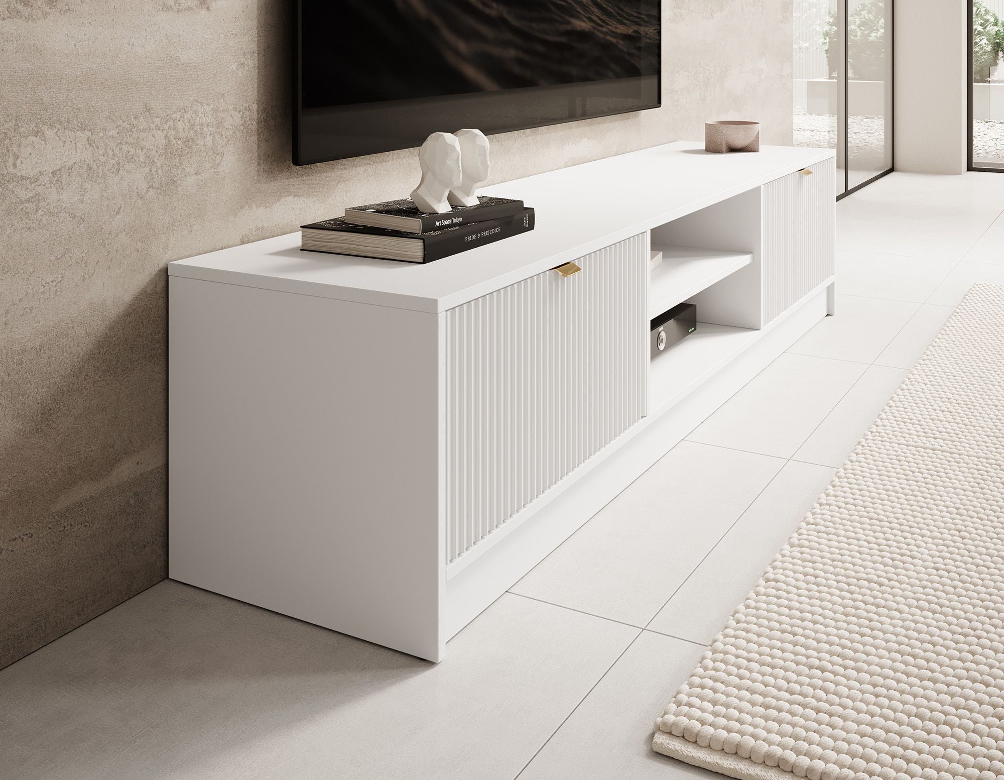 Meubella - TV-Meubel Tavares - Wit - 180 cm