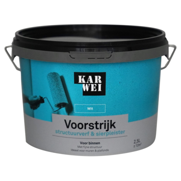 KARWEI voorstrijk structuurverf en sierpleister wit 2,5 liter