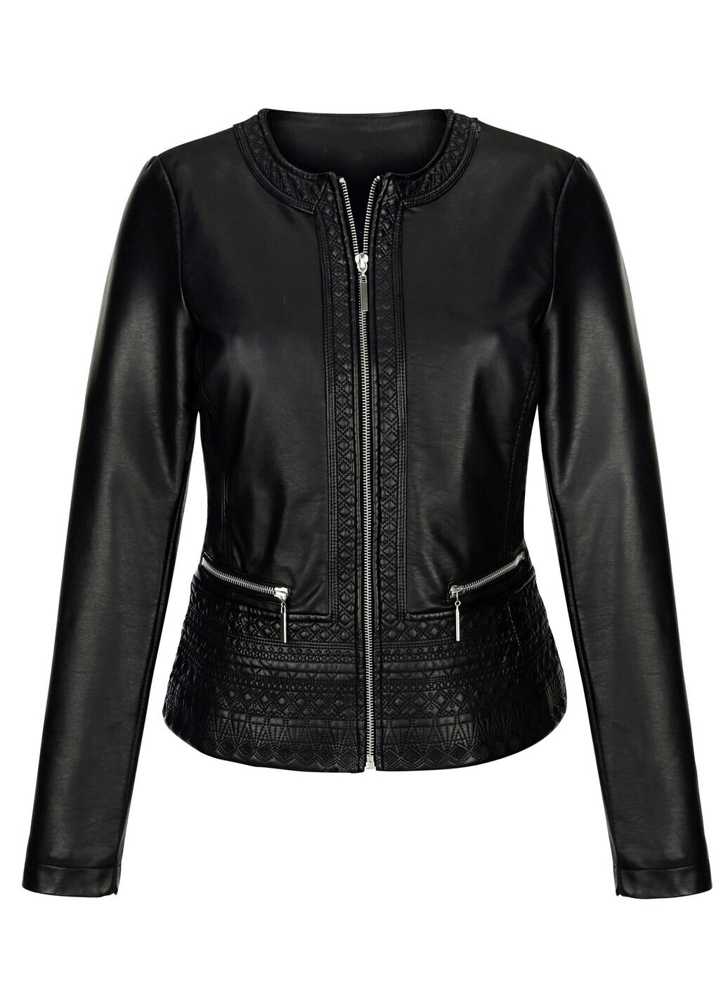 Blazer mit toniger Stickerei