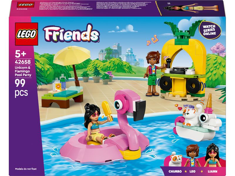 LEGO® Friends Poolparty mit Einhorn und Flamingo 42658 Bauset für Rollenspiele