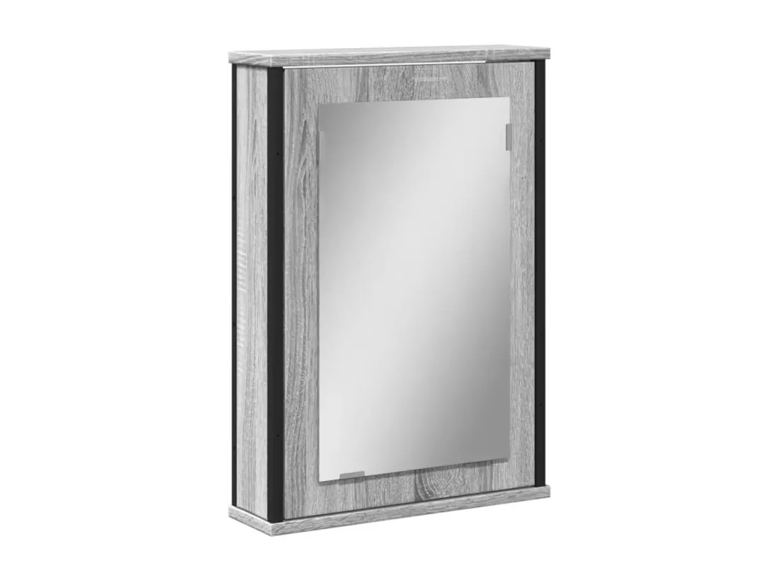 Prolenta Premium - Armoire à miroir de salle de bain sonoma gris bois d’ingénierie