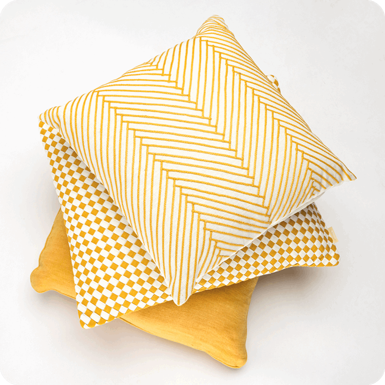 Kussen linnen Washed ochre