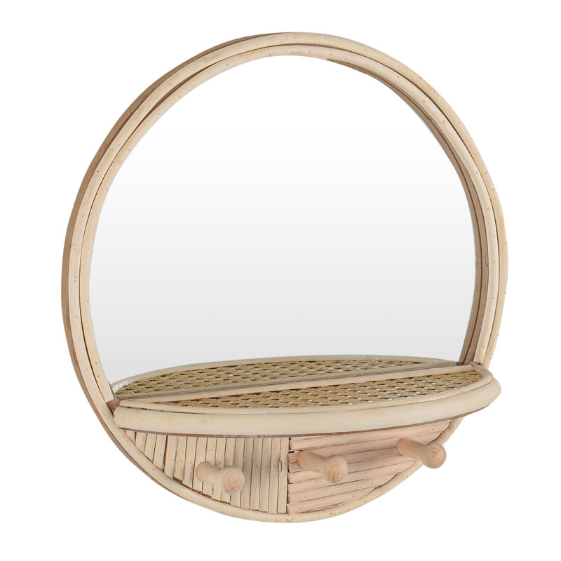 Etagère et miroir 'Malia' beige