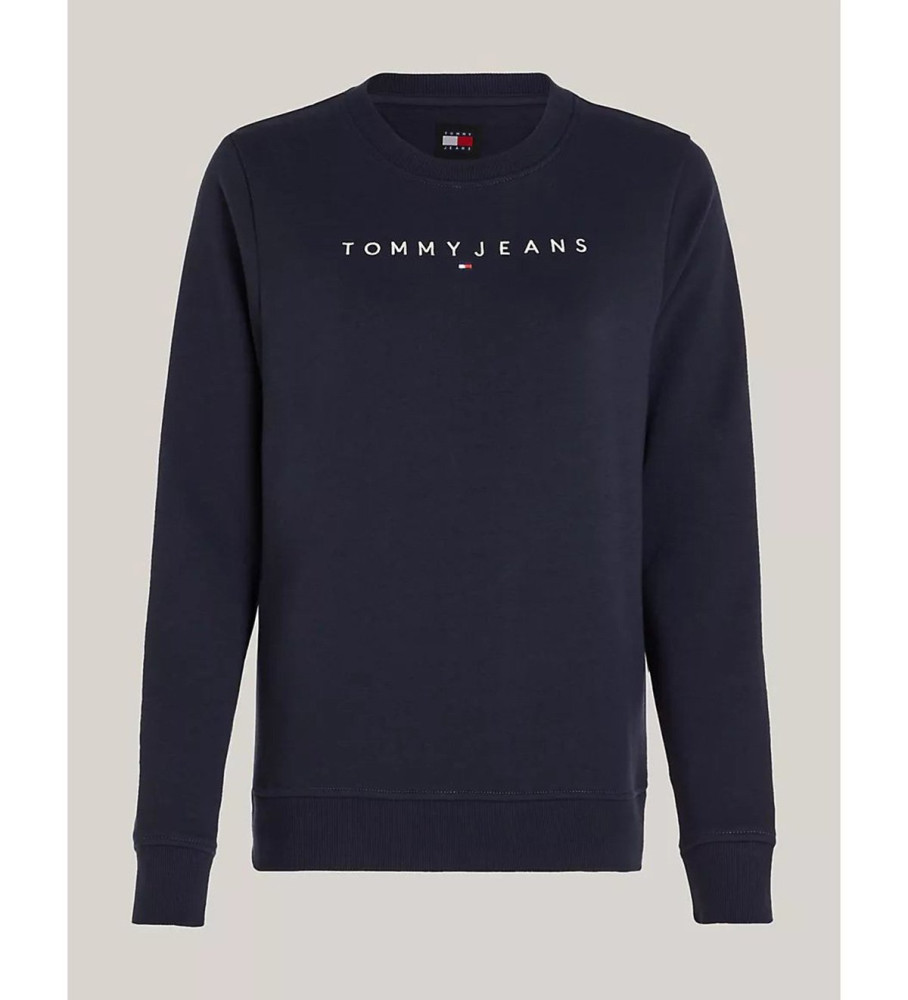 Moletom Tommy Jeans Linear Azul Marinho